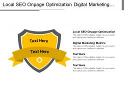 Local seo onpage optimization digital marketing metrics predictive marketing cpb