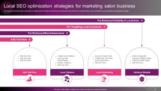 Local SEO Optimization Strategies For Marketing New Hair And Beauty Salon Marketing Strategy SS