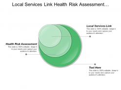 Local services link health risk assessment identification source
