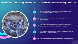 Local Trading Between Small Consumers And Prosumers Using Blockchain Technology Training Ppt