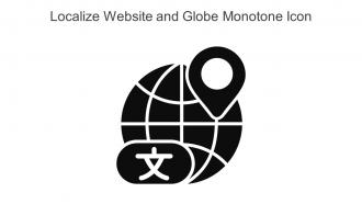 Localize Website And Globe Monotone Icon In Powerpoint Pptx Png And Editable Eps Format