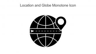 Location And Globe Monotone Icon In Powerpoint Pptx Png And Editable Eps Format