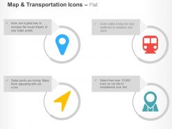 Location arrow map marker subway places optimizations ppt icons graphics