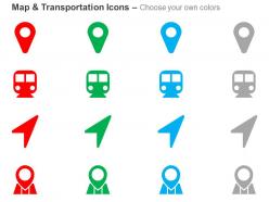Location arrow map marker subway places optimizations ppt icons graphics