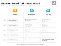 Location based task status report