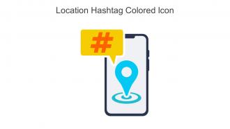 Location Hashtag Colored Icon In Powerpoint Pptx Png And Editable Eps Format