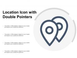 Location Icon With Double Pointers