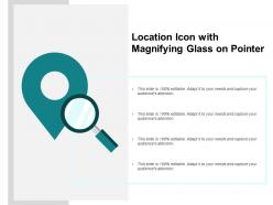Location Icon With Magnifying Glass On Pointer