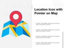 Location icon with pointer on map