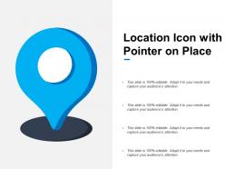 Location icon with pointer on place
