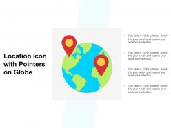 Location Icon With Pointers On Globe