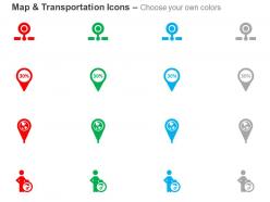 Location navigation percentage indication global location meter ppt icons graphics