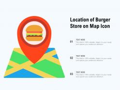 Location Of Burger Store On Map Icon