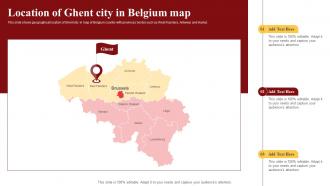Location Of Ghent City In Belgium Map