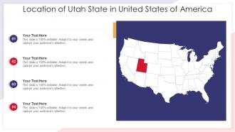 Location of utah state in united states of america