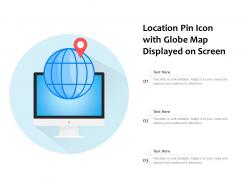 Location Pin Icon With Globe Map Displayed On Screen