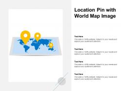 Location pin with world map image