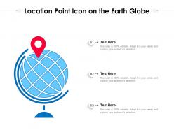 Location point icon on the earth globe