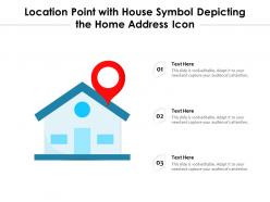 Location point with house symbol depicting the home address icon