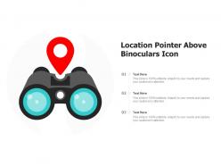 Location pointer above binoculars icon