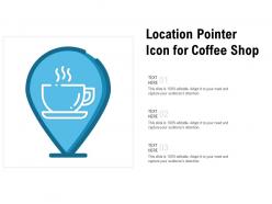 Location Pointer Icon For Coffee Shop