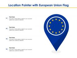 Location pointer with european union flag