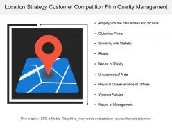 Location strategy customer competition firm quality management