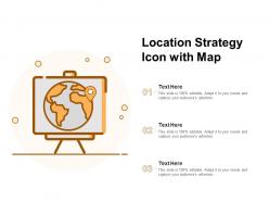 Location strategy icon with map