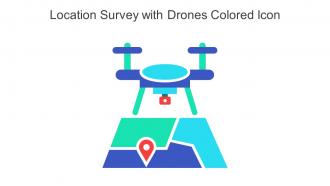 Location Survey With Drones Colored Icon In Powerpoint Pptx Png And Editable Eps Format