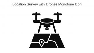 Location Survey With Drones Monotone Icon In Powerpoint Pptx Png And Editable Eps Format