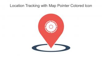 Location Tracking With Map Pointer Colored Icon In Powerpoint Pptx Png And Editable Eps Format