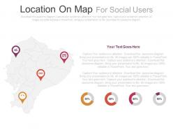 Locations on map for social users powerpoint slides