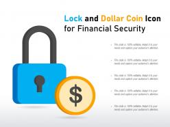 Lock and dollar coin icon for financial security