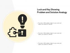 Lock and key showing problem and solution analogy