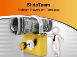 Lock and us dollar and key security powerpoint templates ppt themes and graphics 0213