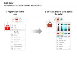 Lock check box pillar puzzle ppt icons graphics