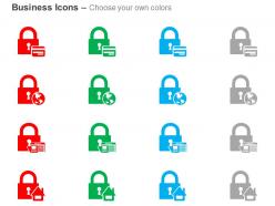 Lock folders globe data safety ppt icons graphics