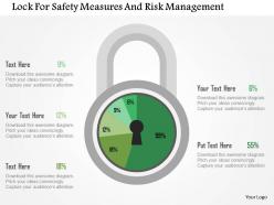 Lock For Safety Measures And Risk Management Flat Powerpoint Design