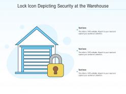 Lock Icon Depicting Security At The Warehouse