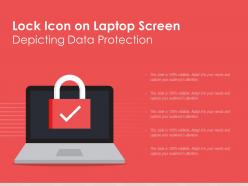 Lock icon on laptop screen depicting data protection