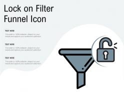 Lock on filter funnel icon