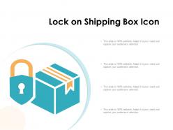 Lock on shipping box icon