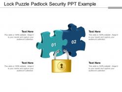 Lock puzzle padlock security ppt example