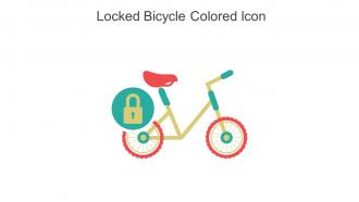 Locked Bicycle Colored Icon In Powerpoint Pptx Png And Editable Eps Format