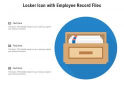Locker icon with employee record files