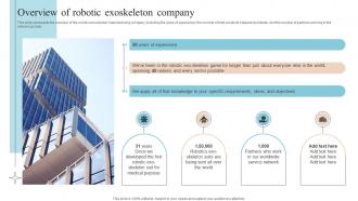 Locomotion Overview Of Robotic Exoskeleton Company Ppt Slides Gallery