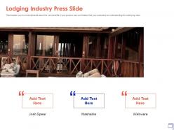 Lodging industry press slide lodging industry ppt structure