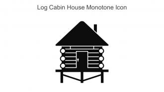 Log Cabin House Monotone Icon In Powerpoint Pptx Png And Editable Eps Format