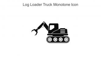 Log Loader Truck Monotone Icon In Powerpoint Pptx Png And Editable Eps Format
