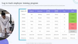 Log To Track Employee Training On Job Training Methods For Department And Individual Employees